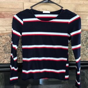 Girls Striped Long Sleeve Tee